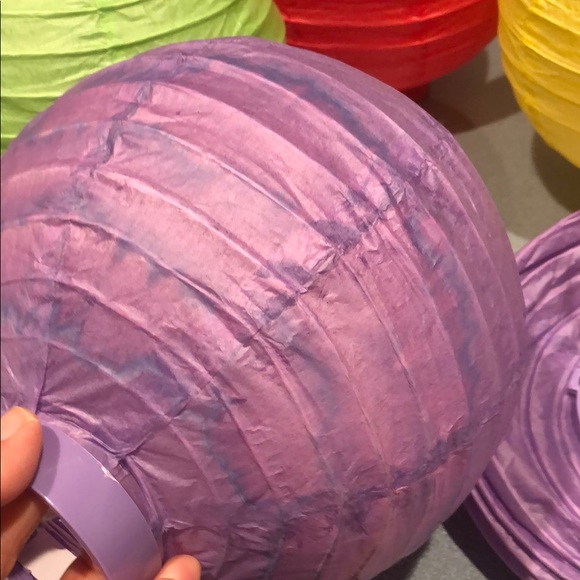 Colorful Paper Lantern Set lot of 11 - Picture 6 of 7